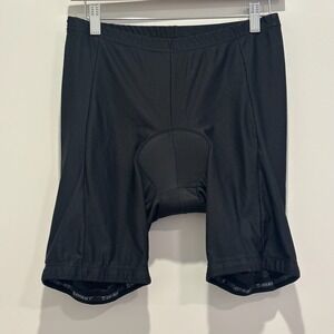 Giant Mens Black Padded Cycling Shorts Size Large Biking Road Trail Mesh